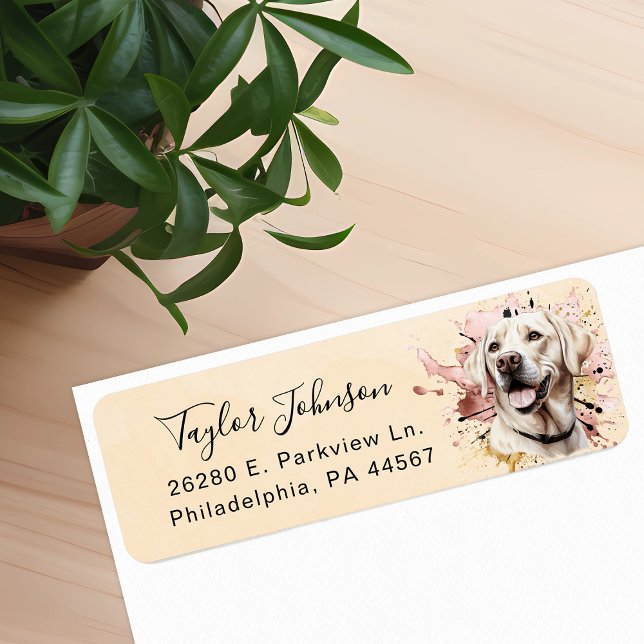 Labrador Retriever Dog Return Address Label (Creator Uploaded)