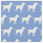 Labrador Retriever Dog Silhouette Lab Light Blue Fabric