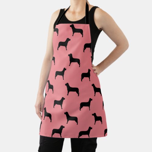 Labrador Retriever Dog Silhouette Pattern Apron