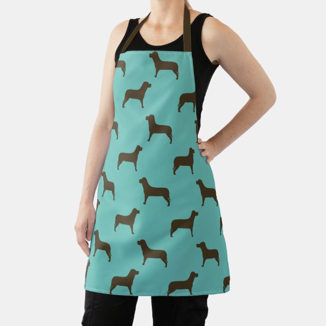 Labrador Retriever Dog Silhouette Pattern Apron (Insitu)