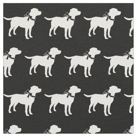 Black Labrador Retriever Puppy Fabric | Zazzle