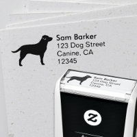 Labrador Retriever Dog Silhouette Return Address