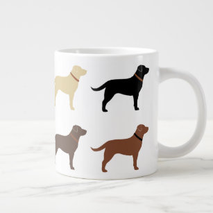 Labrador Retriever Dog Silhouettes  Labs Giant Coffee Mug