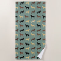 Labrador Retriever Dog Silhouettes Pattern Labs