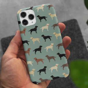 Labrador Retriever Dog Silhouettes Pattern Labs iPhone 15 Pro Max Case