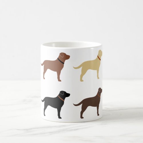 Labrador Retriever Dog Silhouettes Pattern Labs Coffee Mug