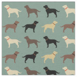 Labrador Retriever Dog Silhouettes Pattern Labs Fabric