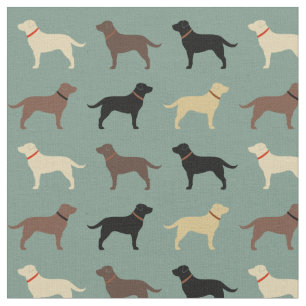 Labrador Retriever Dog Silhouettes Pattern Labs Fabric