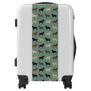Labrador Retriever Dog Silhouettes Pattern Labs Luggage