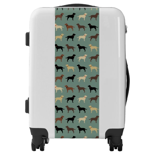 Labrador Retriever Dog Silhouettes Pattern Labs Luggage (Front)