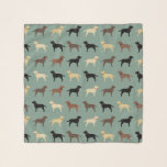 Labrador Retriever Dog Silhouettes Pattern Labs Scarf<br><div class="desc">Labrador Retriever dog silhouettes pattern with Black Labs,  Yellow Labs,  Chocolate Labs and Fox Red Labradors. This dogs pattern scarf makes a perfect gift for Lab lovers! ©Jenn Inashvili</div>