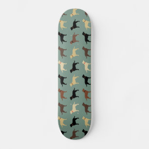 Labrador Retriever Dog Silhouettes Pattern Labs Skateboard