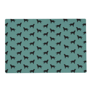 Labrador Retriever Dog Silhouettes Pattern Placemat
