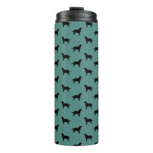 Labrador Retriever Dog Silhouettes Pattern Thermal Tumbler