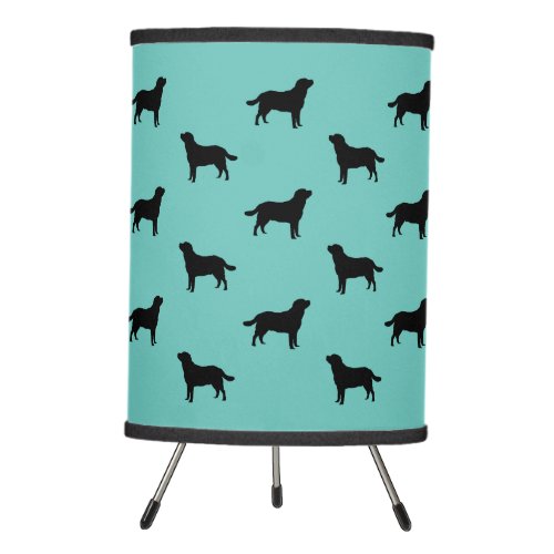 Labrador Retriever Dog Silhouettes Pattern Tripod Lamp