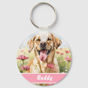 Labrador Retriever Dog Tag – Custom Info Keychain