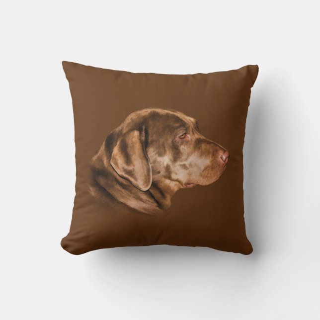 Labrador Retriever Dog, Throw Pillow, Customizable Pillow (Front)