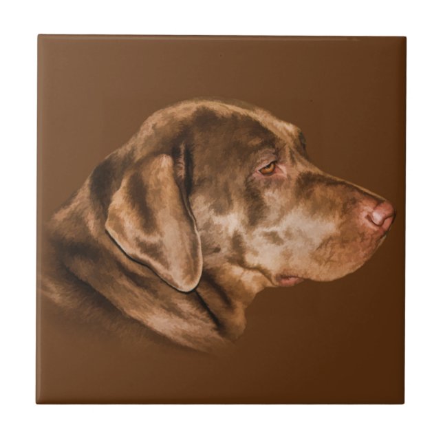 Labrador Retriever Dog, Tile, Customizable Ceramic Tile (Front)