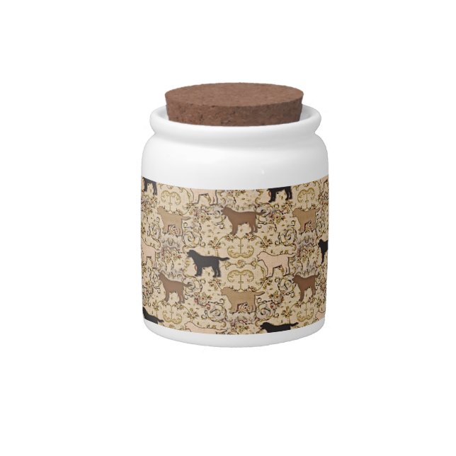 Labrador retriever dog treat jar (Front)