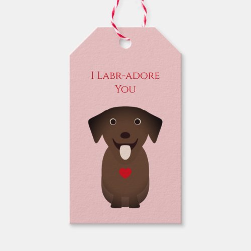 Labrador Retriever Dog Valentine Valentines Day Gift Tags