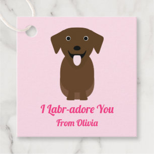Labrador Retriever Dog Valentine's Day Party Favor Tags