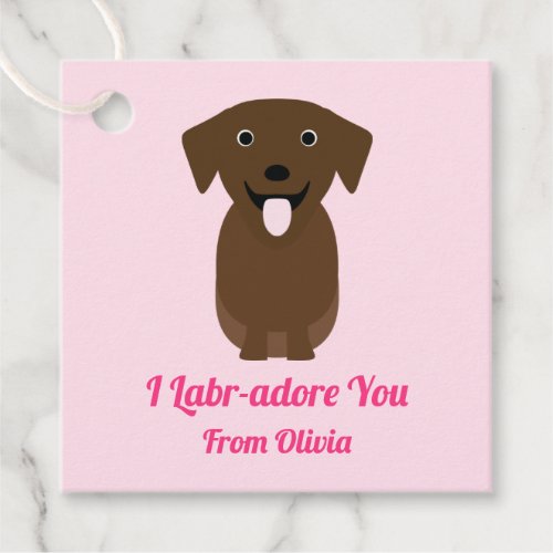 Labrador Retriever Dog Valentines Day Party Favor Tags