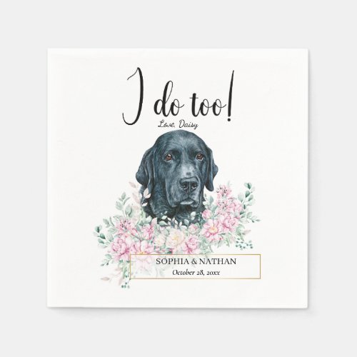 Labrador Retriever Dog Wedding Cocktail Napkins