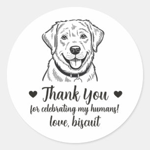Labrador Retriever Dog Wedding Favor Stickers