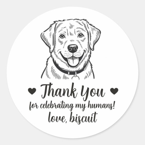 Labrador Retriever Dog Wedding Favor Stickers