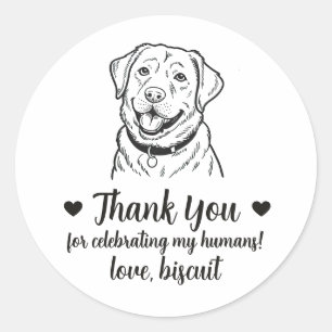 Labrador Retriever Dog Wedding Favor Stickers