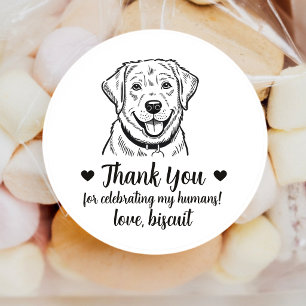 Labrador Retriever Dog Wedding Favor Stickers