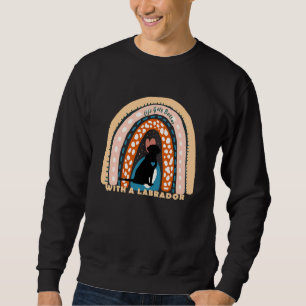 Labrador Retriever Dog With Patterned Rainbow 1 Sweatshirt