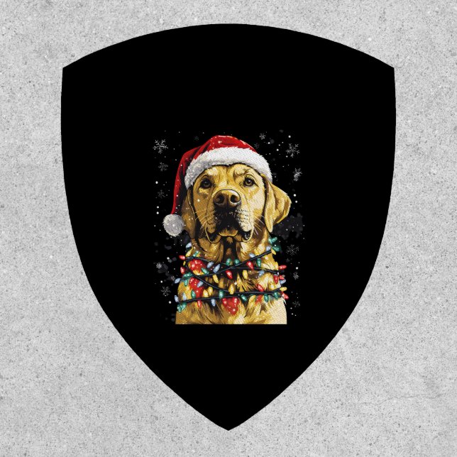 Labrador Retriever Dogs Tree Christmas Sweater Xma Patch (Front)