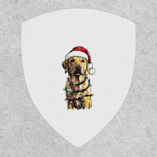 Labrador Retriever Dogs Tree Christmas Sweater Xma Patch (Front)