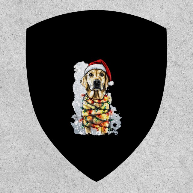 Labrador Retriever Dogs Tree Christmas Sweater Xma Patch (Front)