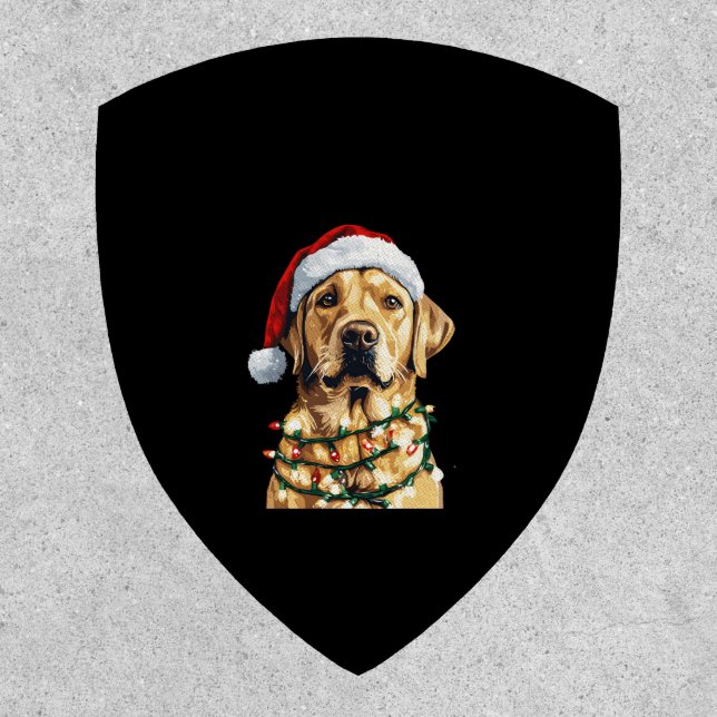 Labrador Retriever Dogs Tree Christmas Sweater Xma Patch (Front)