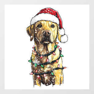 Labrador Retriever Dogs Tree Christmas Sweater Xma Window Cling