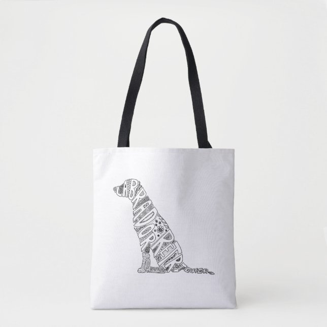 Labrador Retriever Doodle Design Tote Bag (Front)