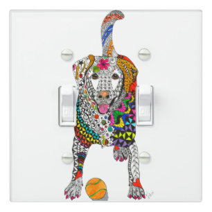 Labrador Retriever Double Light Switch Cover