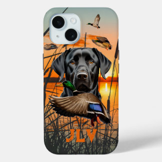 Labrador Retriever Duck Hunting iPhone 15 Case