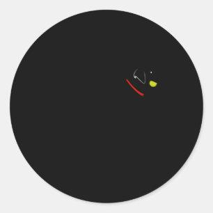 Labrador Retriever Fetch Black Lab Play Ball Classic Round Sticker