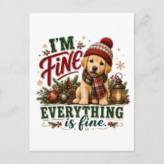Labrador Retriever Fine Everything Is Fine Invitation Postcard