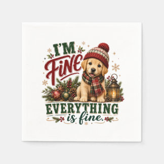 Labrador Retriever Fine Everything Is Fine Napkins