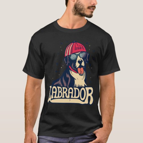 Labrador Retriever Funny Wearing Sunglass T_Shirt