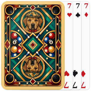 Labrador Retriever, Geometric Mosaic Poker Cards