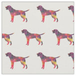 Labrador Retriever Geometric Pattern Silhouette Mu Fabric