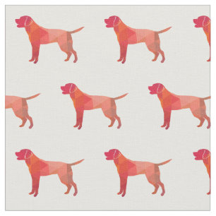 Labrador Retriever Geometric Pattern Silhouette or Fabric