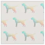 Labrador Retriever Geometric Pattern Silhouette pa Fabric