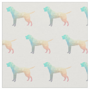 Labrador Retriever Geometric Pattern Silhouette pa Fabric