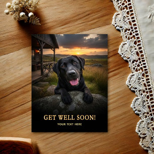 Labrador Retriever Get Well Postcard 